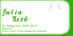 julia neth business card